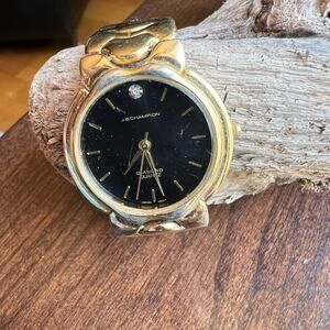 Jb Champion Japan MOVT Diamond Quartz Gold plated 34mm unisex Watch